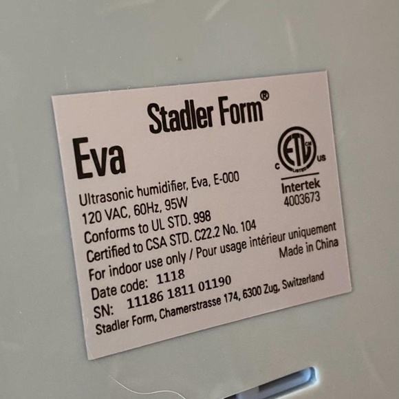 Stadler Form Eva Ultrasonic Humidifier - Picture 4 of 4